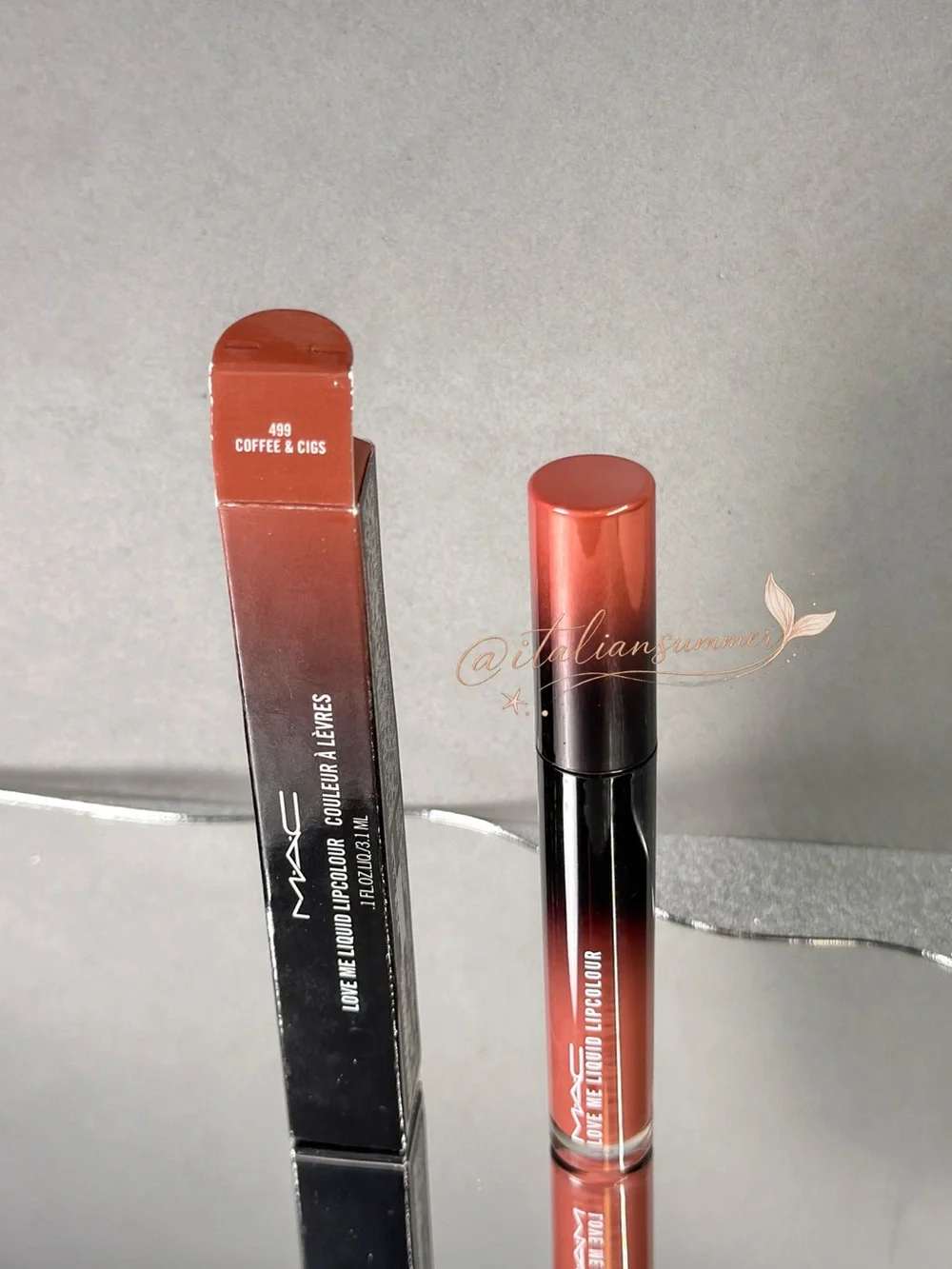 MAC Love Me Lipcolour Coffee & Cigs 499 Lipgloss New In Box